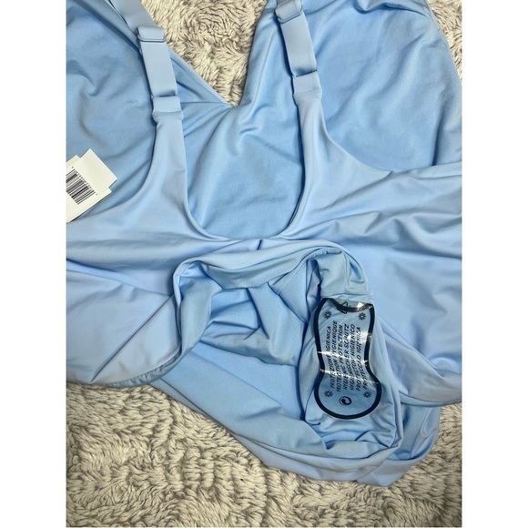 Good American Light Sky Blue Plunge V-Neck One Piece Swimsuit Size 6 XXXL 3X - Picture 4 of 6